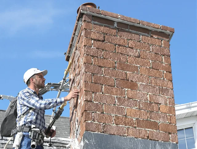 Brickwork for a chimney rebuild by Kingston Chimney Sweep in Kingston, MA