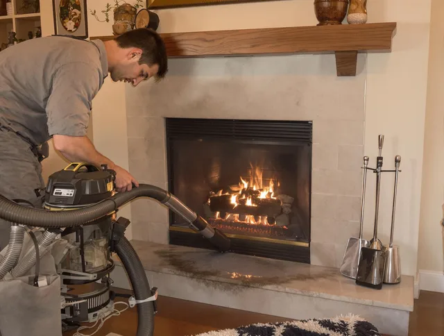 Routine fireplace upkeep by Kingston Chimney Sweep in Kingston, MA