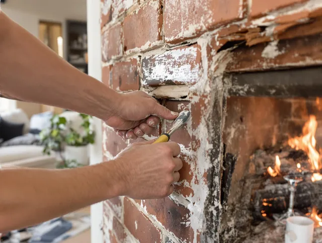 Routine fireplace repair by Kingston Chimney Sweep in Kingston, MA